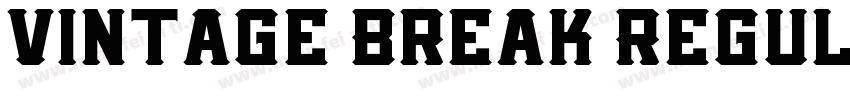 Vintage Break Regul字体转换